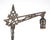 Art Deco style floor lamp with a bridge style arm, made of cast iron with a black and antique brass finish. This requires...