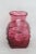 Pilgrim Glass Cranberry Pink Pebbled Rippled Small Pitcher For Sale - Image 12 of 13