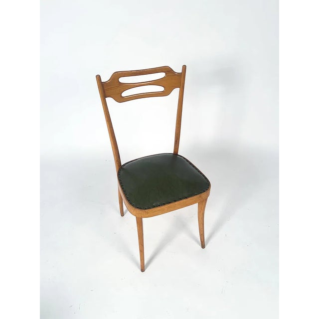 1950s Italian Dining Chairs With Sculptural Backs in the Style of Pirelli Sapsa - Set of 5 For Sale - Image 9 of 15