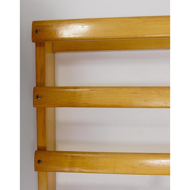 Large Mid-Century Coat Rack in Beech with 8 Brass Hooks attributed to Carl Auböck, 1950s For Sale - Image 18 of 18