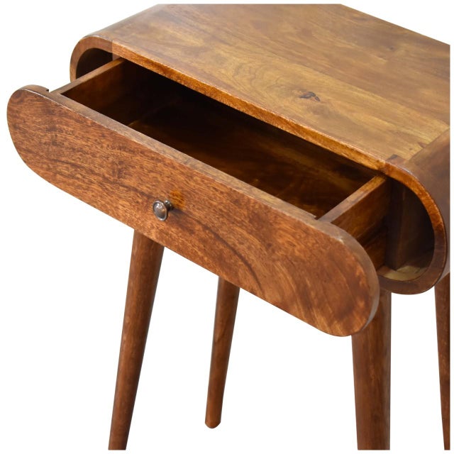 Small Rounded Console Table With Drawers For Sale - Image 4 of 8