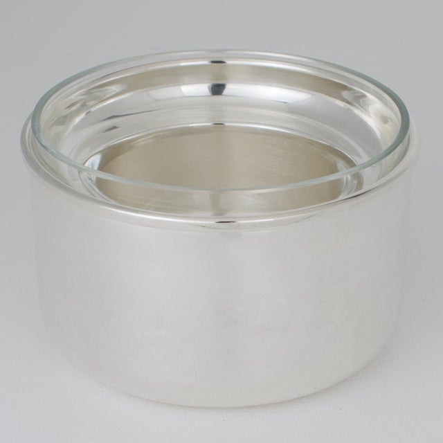 Silver St James Brazil Silver Plate and Crystal Caviar Bowl Dish Server Duo, 2 pieces For Sale - Image 8 of 12