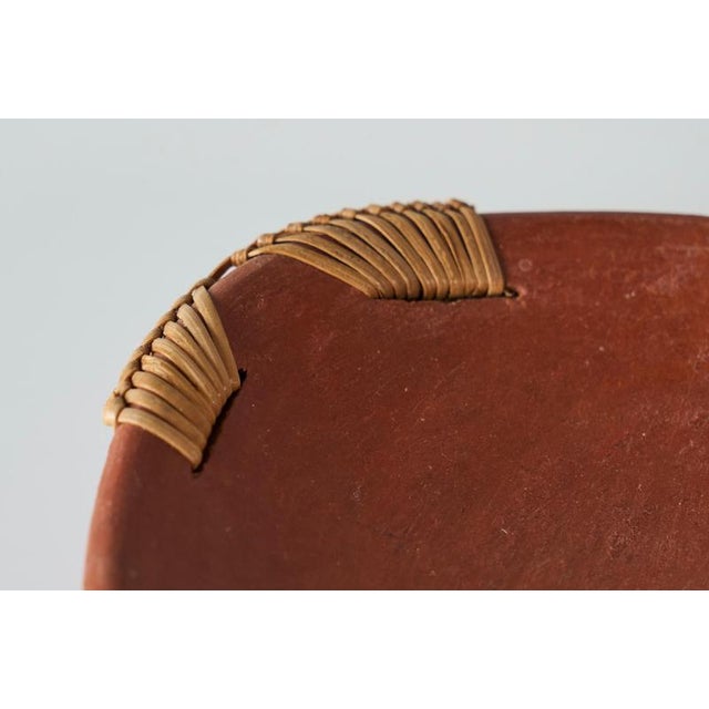 Mid-Century Vide Poche in Terracotta and Straw, 1960s For Sale - Image 9 of 11