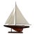 Vintage Triple Sail Coastal Scale Model of Sail Boat For Sale