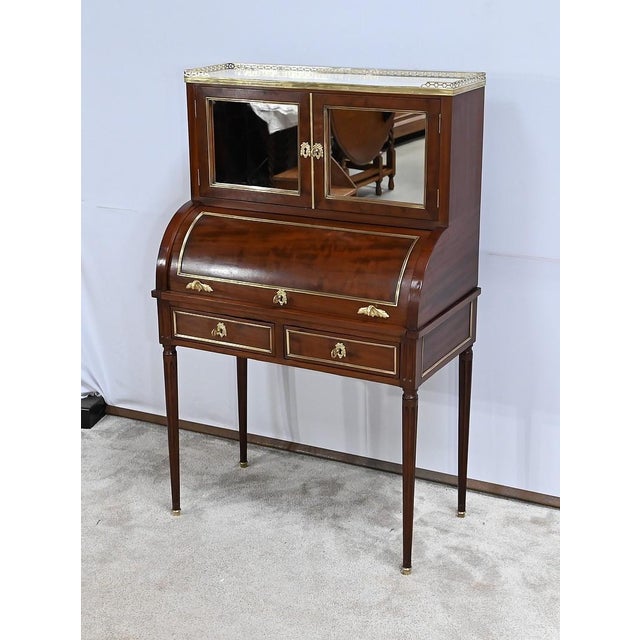 Small Louis XVI Cylinder Secretary For Sale - Image 3 of 18