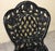Mid 20th Century American Cast Iron Rose Garden Bistro Set, Table and Two Chairs, 3 Pieces For Sale - Image 9 of 18