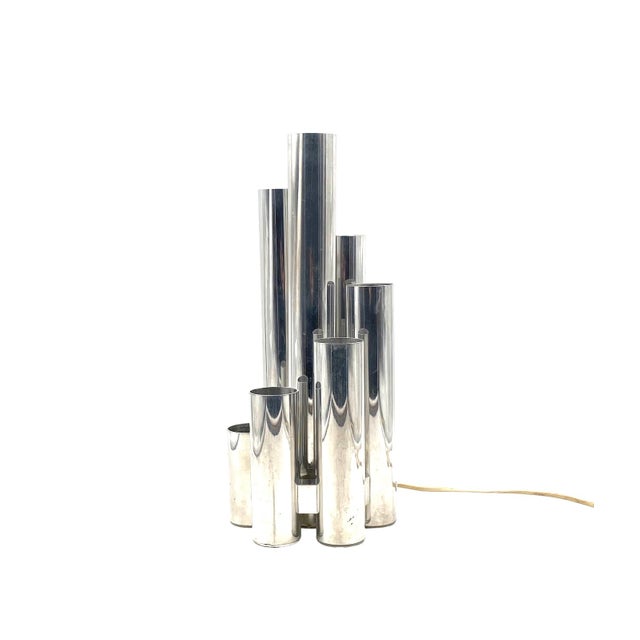 Hollywood Regency Metal Table Lamp from Sciolari, 1970s For Sale - Image 13 of 17