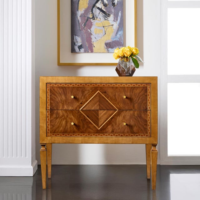 2020s Pair of Italian Louis XVI Inlaid Nightstands For Sale - Image 5 of 6