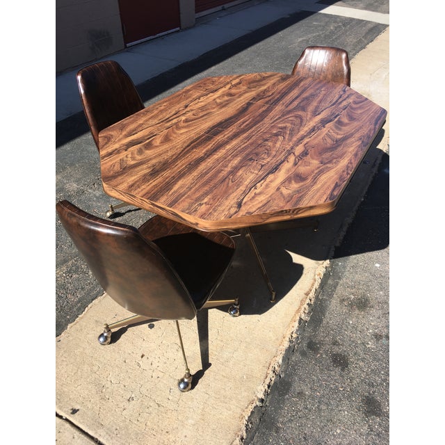 1960s MidCentury Modern B. Brody Seating Octagonal Table