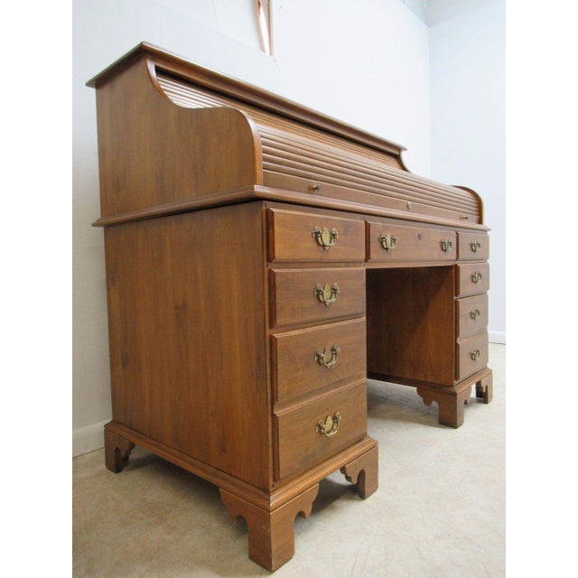 Ethan Allen Roll Top Writing Desk Chairish