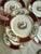 1930s Myott Staffordshire Chelsea Bird Salad Plates Burgundy Gold English China - Set of Eight (8) 7 7/8” For Sale In Chicago - Image 6 of 11