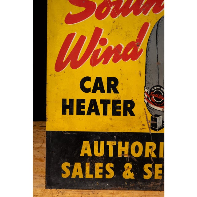 Vintage Double-Sided Painted Metal Stewart-Warner Dealership Advertising Sign For Sale - Image 9 of 12