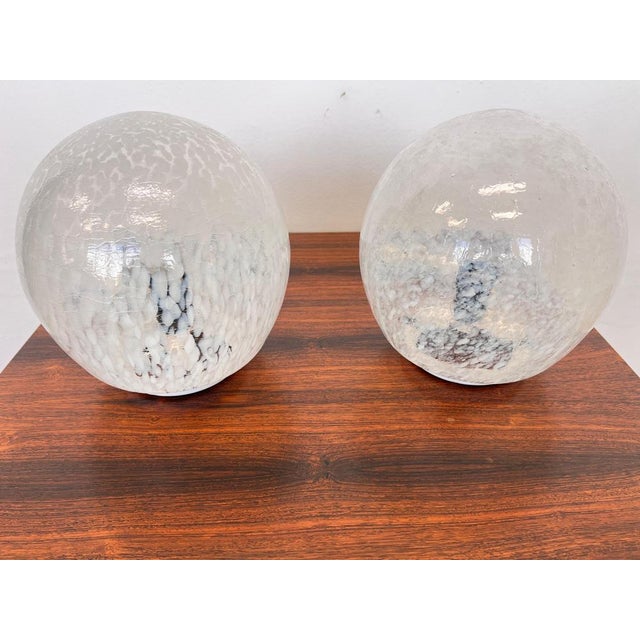 Mid-Century Art Glass Table Lamps, Former Czechoslovakia, 1980s, Set of 2 For Sale - Image 4 of 8