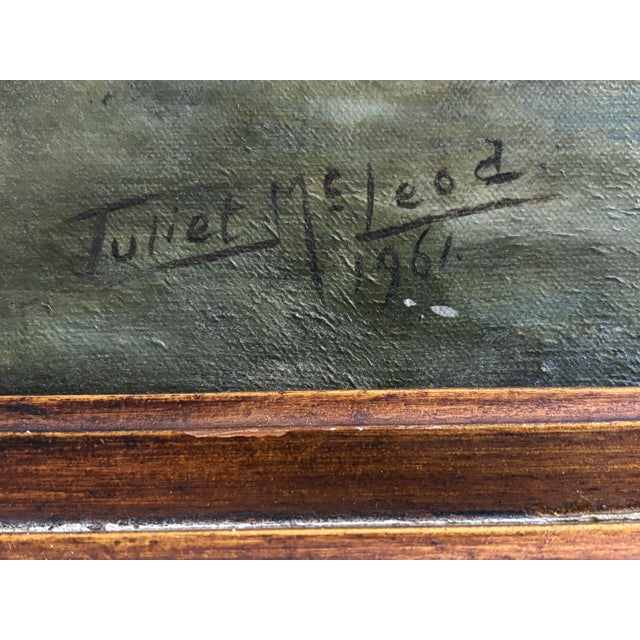 1960s 1961 “Sweet Solera" Large Antique Equestrian Horse Painting Oil on Canvas by Juliet McLeod For Sale - Image 5 of 14