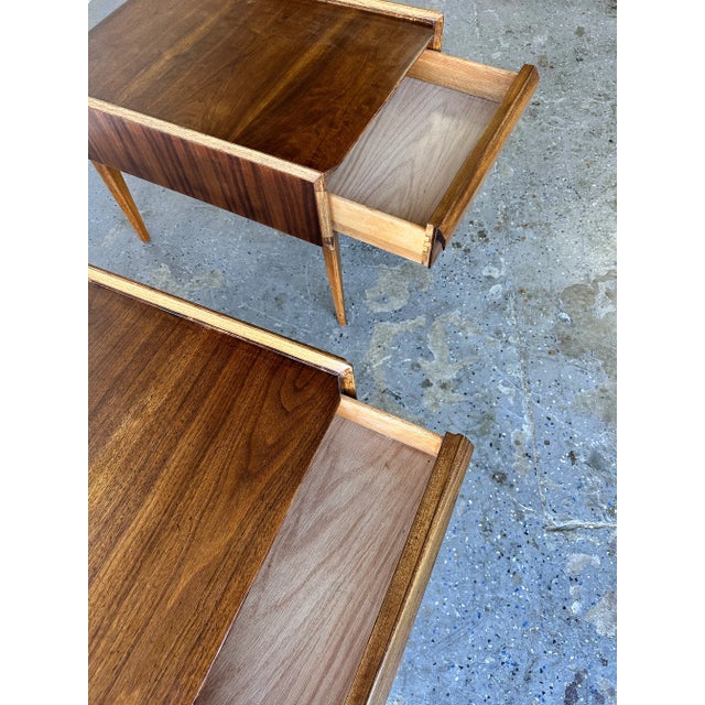 1960s 1960s Mid Century Modern Walnut End Tables First Edition Collection by Lane For Sale - Image 5 of 10