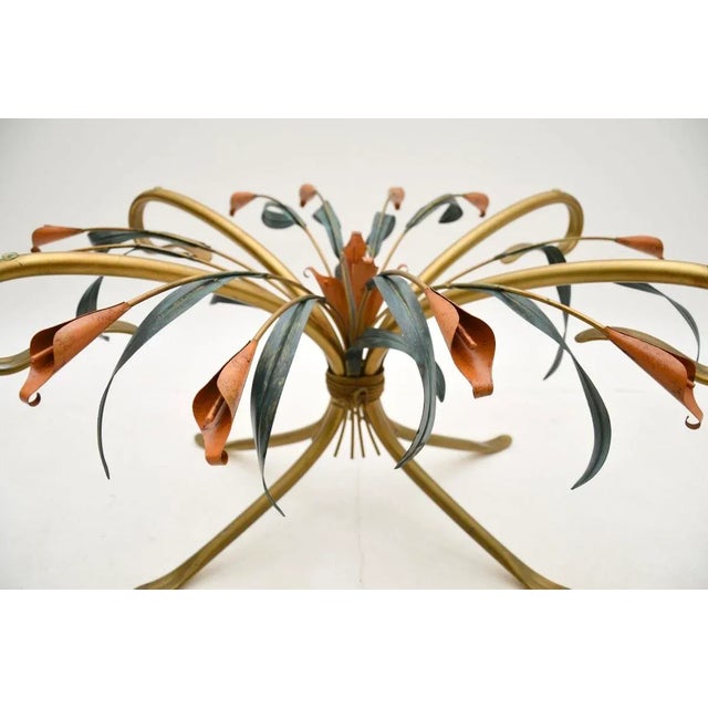 Vintage Gilt Metal Coffee Table by Hans Kogl, 1970 For Sale - Image 6 of 8