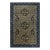 1920s Blue Medallion Antique Chinese Peking Dragon Greek Key Knotted Wool Rug For Sale