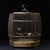 Brown Vintage Chinese Huali Rosewood Hexagonal Bird Cage With Gemstone Inlays and Bronze Hook For Sale - Image 8 of 9