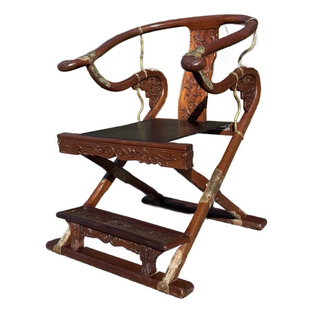Late Qing Dynasty Hunting Folding Chair For Sale