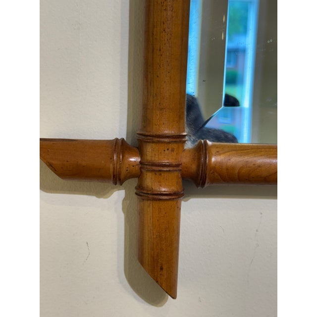 Antique Faux Bamboo Mirror For Sale - Image 4 of 8