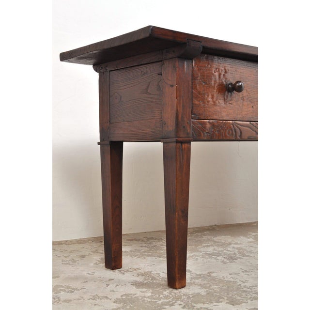 Antique Spanish Side Table in Chestnut Wood, 1850s For Sale - Image 4 of 14