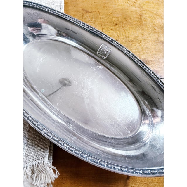 Antique Silver Plated Bread Dish From Hotel Granada in Brooklyn Ny For Sale - Image 4 of 6
