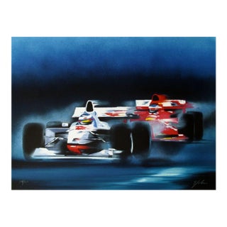 1999 Victor Spahn Formula 1 Signed Lithograph For Sale