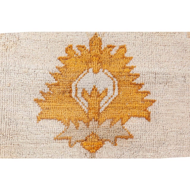 Mustard 1930s Turkish Oushak Rug For Sale - Image 8 of 9