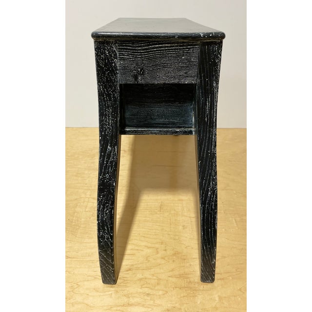 Late 19th Century Cerusé Oak English Hall Bench For Sale - Image 9 of 12