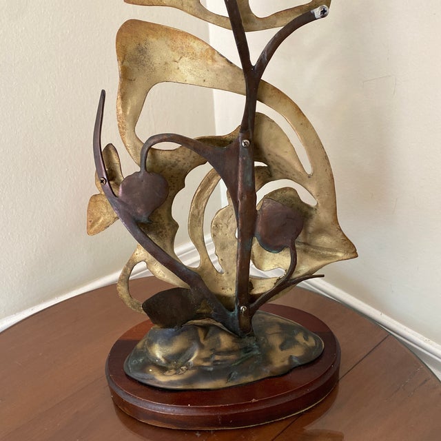 Brass Vintage 1970s Solid Brass Fish Sculpture Home Decor MCM For Sale - Image 8 of 10