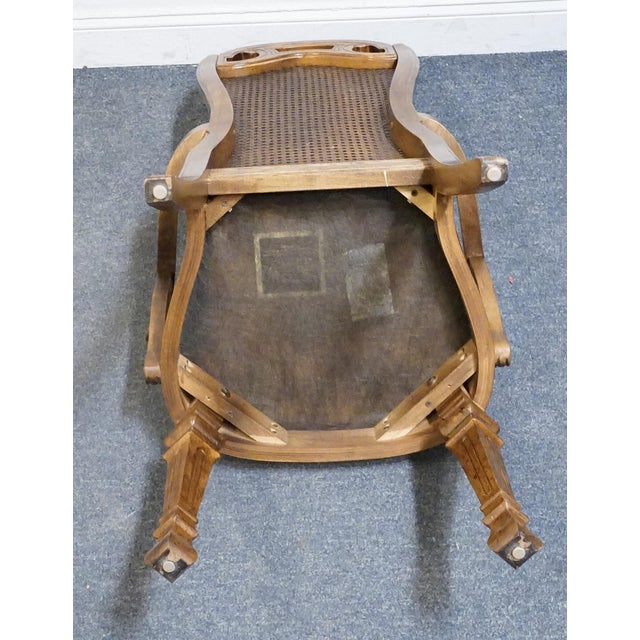 Bernhardt Furniture Solid Walnut French Provincial Cane Back Dining Arm Chair For Sale - Image 9 of 10
