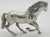 Vintage Italian Handmade Genuine Silver Galloping Horse Large Figurine From Arezzo, 1970s Solid 800 Silver Equestrian Animal Statue Decor For Sale - Image 4 of 11