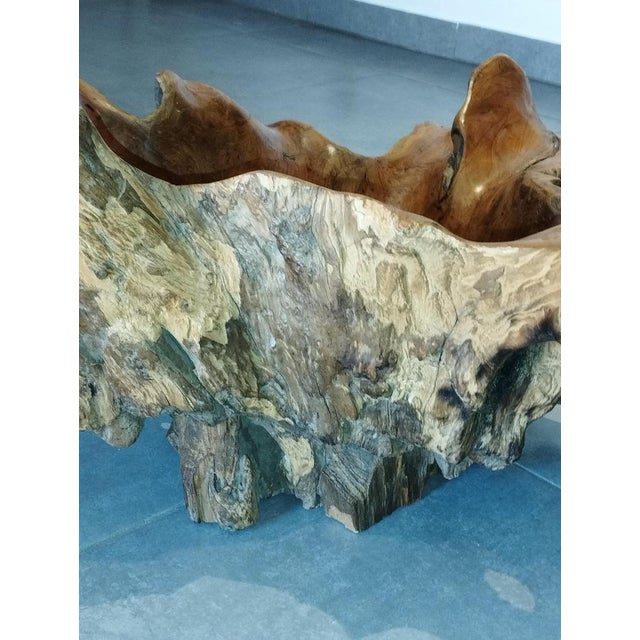 Brutalist Sculptural Wooden Centerpiece, 1970s For Sale - Image 9 of 18