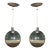 1960s Mid-Century Modern Smoked Glass Pendant Lights - Pair For Sale
