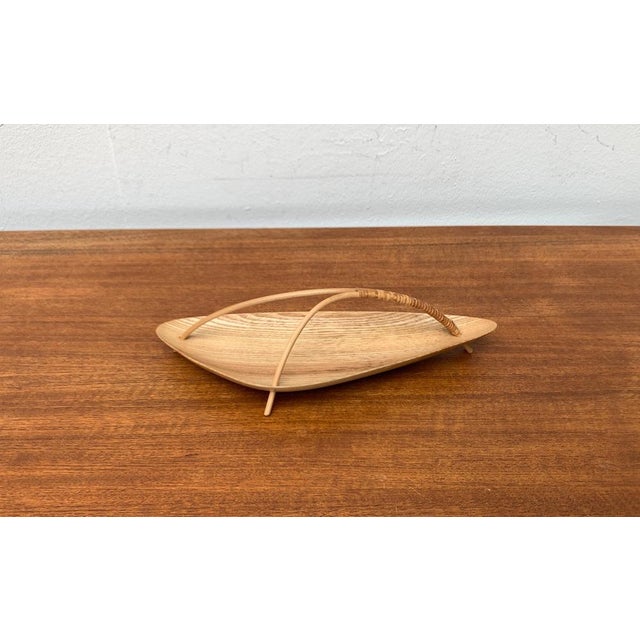 Mid-Century Modern Mid-Century Wooden Bowl with Handle, 1960s For Sale - Image 3 of 18