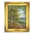 Antique Oil Painting of a Lady in the Forest Trail, Signed and Framed For Sale