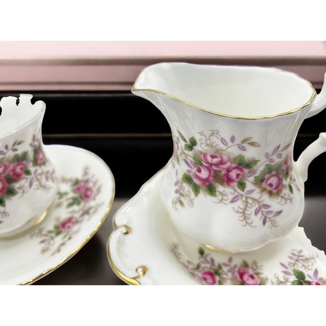 Lavender Rose Tea Service for Six People from Royal Albert, 1970s, Set of 15 For Sale - Image 12 of 16