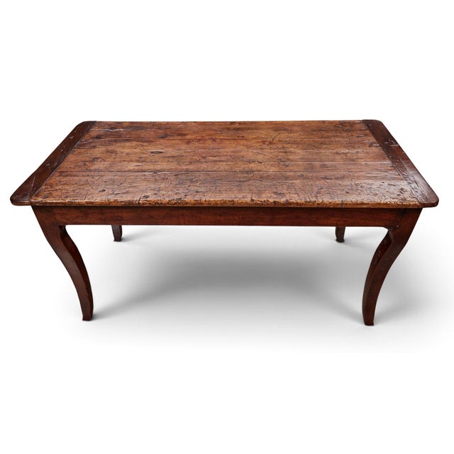 18th Century 18th-Century French Louis XV Provincial Oak Library & Small Dining Table For Sale - Image 5 of 11