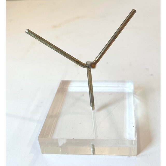 Vintage Lucite and Metal Display Stand For Sale - Image 4 of 5