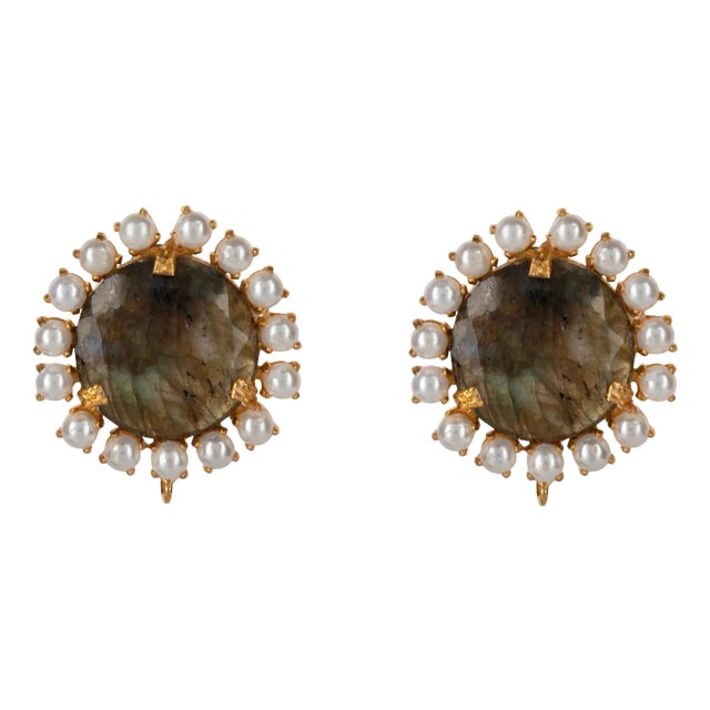 Ellis Studs (Grey) (Pierced French Clip) For Sale