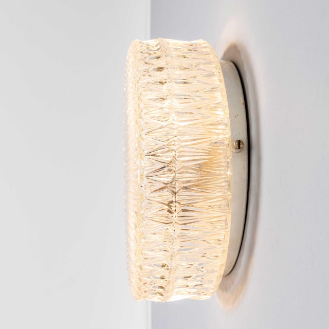 Czech Clear Diamond Wall Lamp, 1950s For Sale - Image 9 of 11