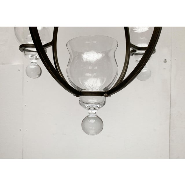Mid-Century Danish Metal and Glass Candleholder Pendant, 1960s For Sale - Image 10 of 18