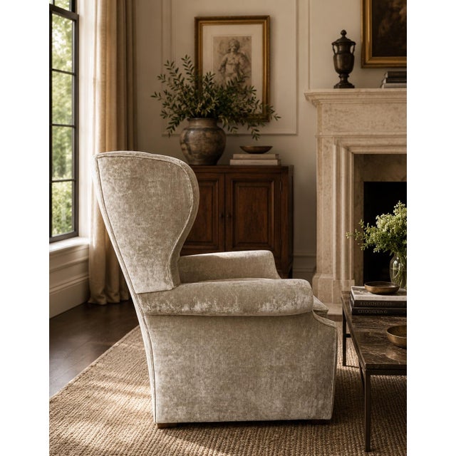 Hi BackTufted Wingback Swivel Chair For Sale - Image 4 of 4