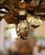 Mid-Century Italian Gilt Tole Six-Light Floral Chandelier For Sale - Image 10 of 11