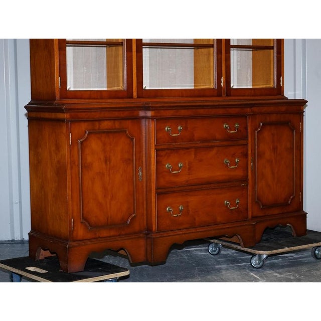 Vintage Yew Wood Display Cabinet from Bradley England For Sale - Image 3 of 18