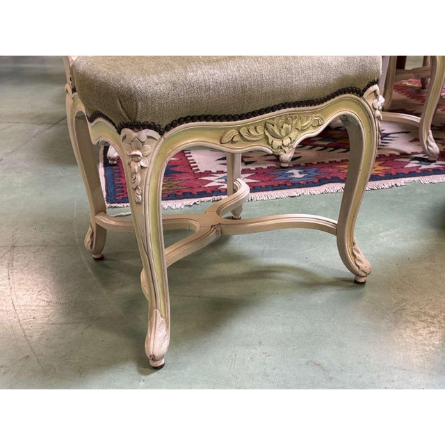 Vintage Louis XV Style Beech Chairs, 1970s, Set of 8 For Sale - Image 6 of 11