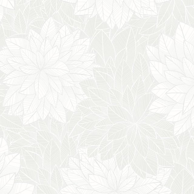 Sample - Borastapeter Foliage Wallpaper in White For Sale