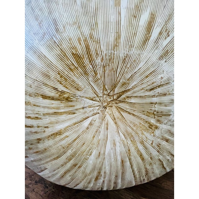 Postmodern, Coastal Style White and Taupe Organic Floor Vase For Sale - Image 9 of 11