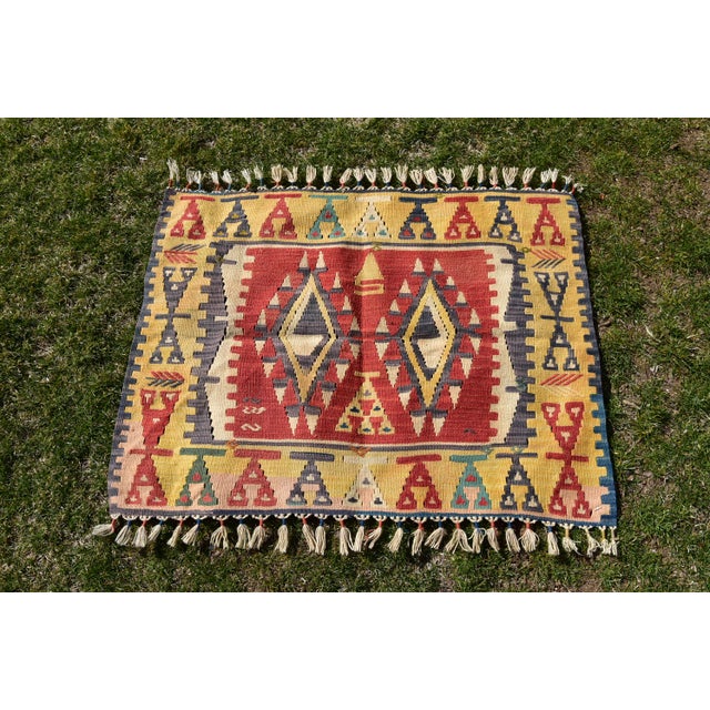 1960s Southwestern Traditional Handmade Cappadocia Kilim Rug For Sale - Image 10 of 10