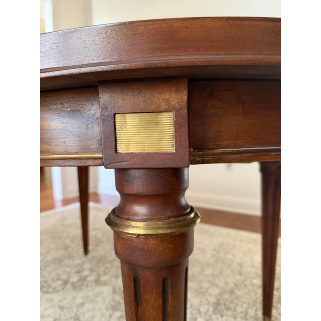 Antique French Louis XVI Mahogany Oval Dining Table For Sale - Image 13 of 17